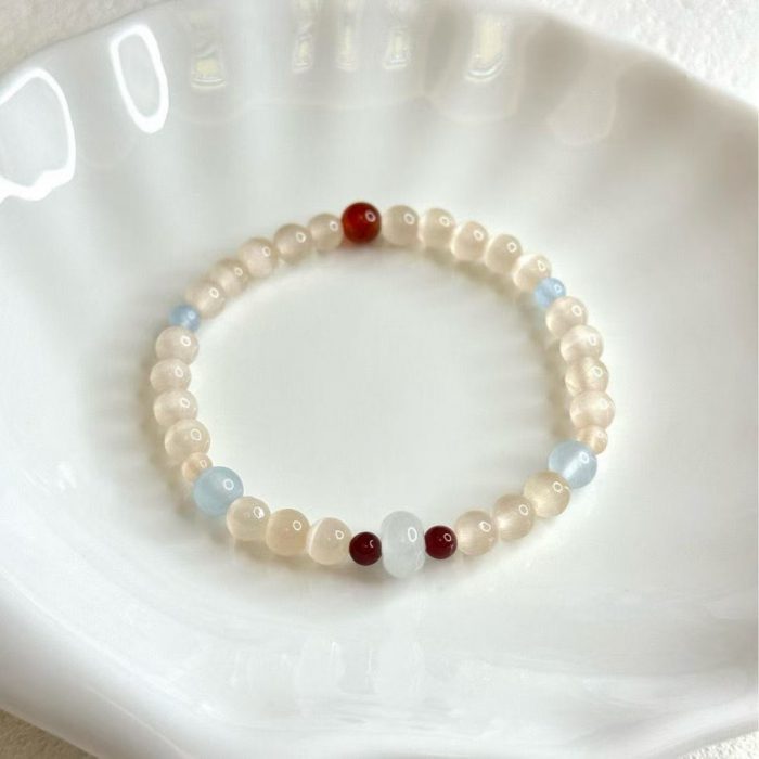 Blue Cat Eye Decoration - Retro - Crystal Bracelet